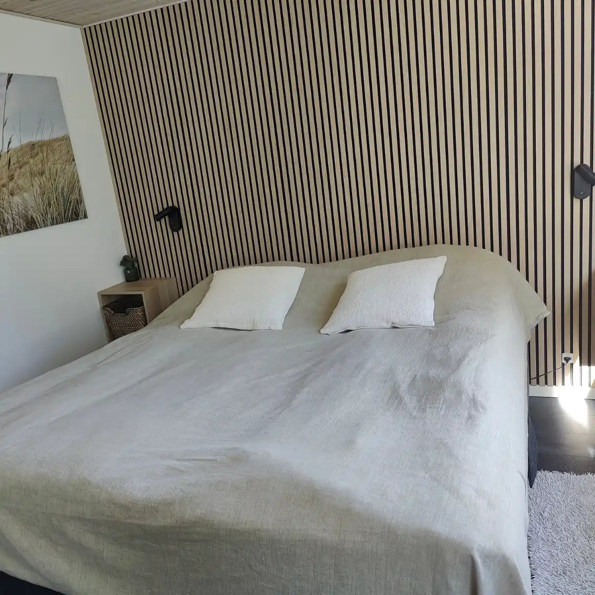 Akustikpanel som sengegavl