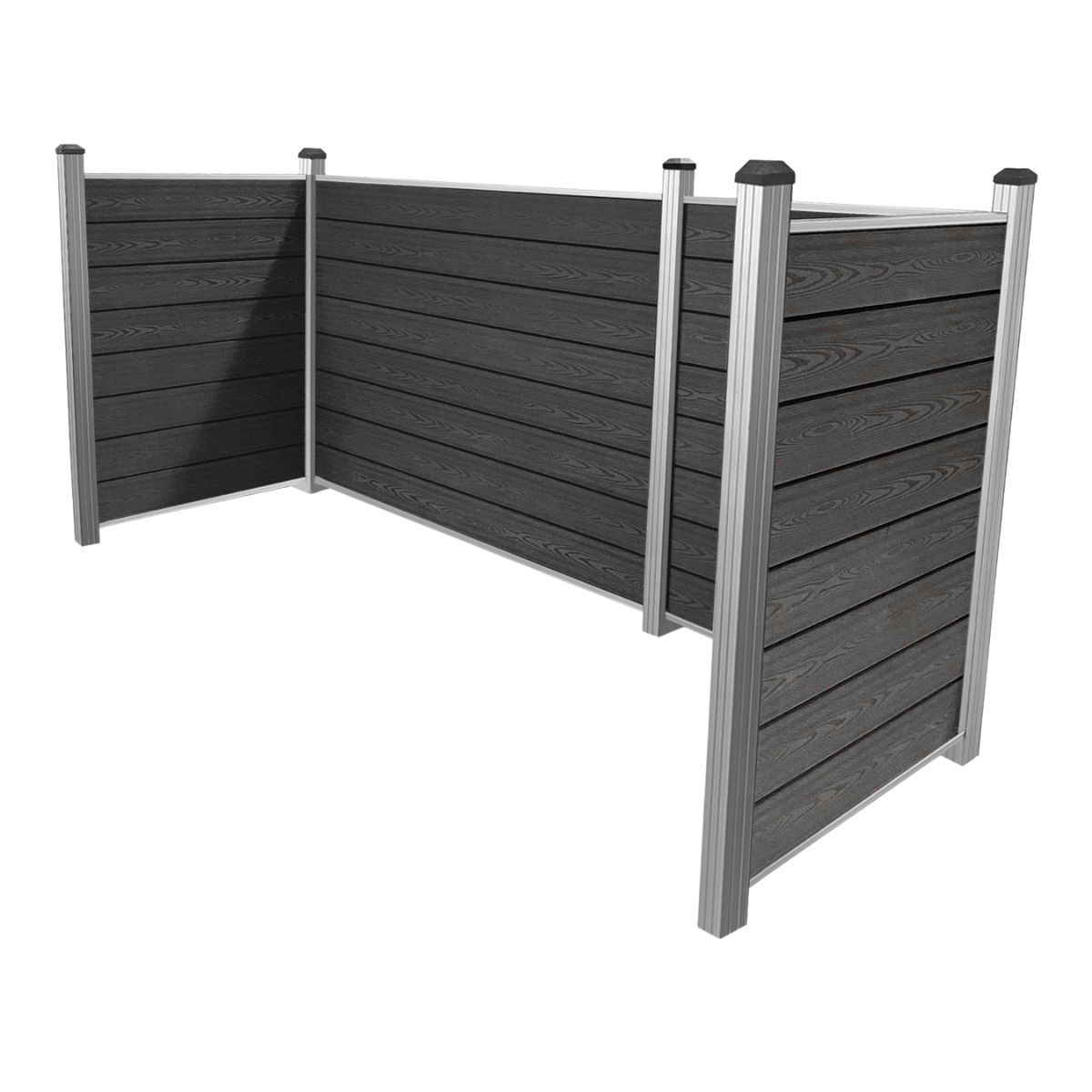 Skraldespandsskjuler aluminium