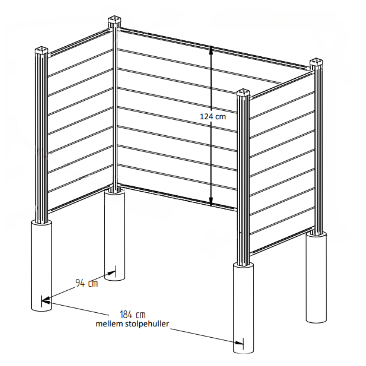 Skraldespandsskjuler plantegning