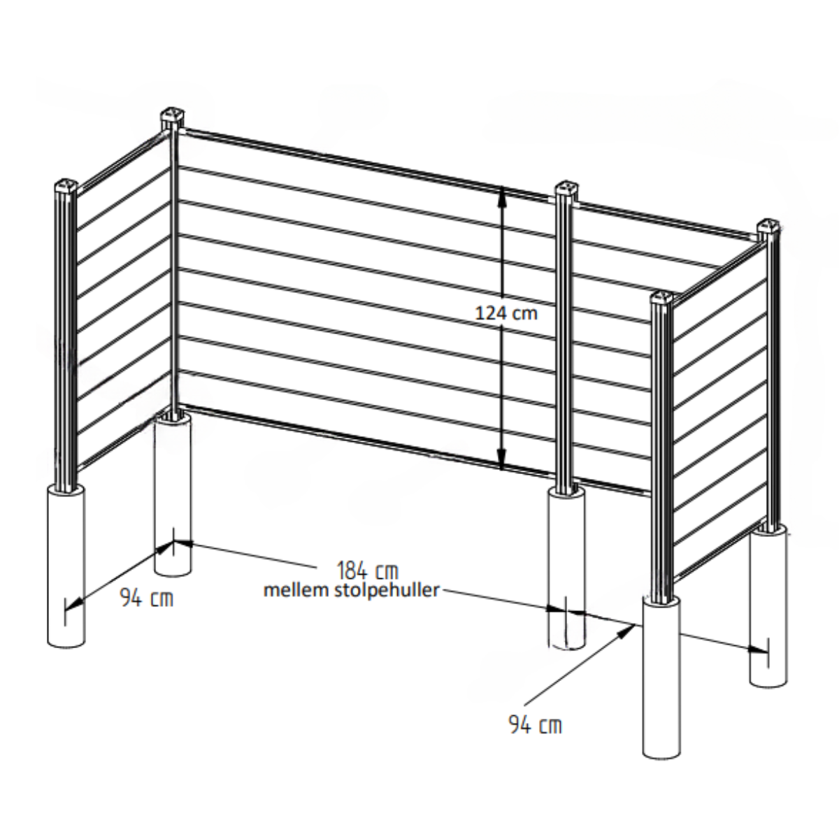 Skraldespandsskjuler plantegning