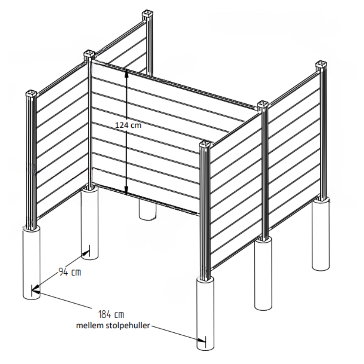 Aruba - Skraldespandsskjulere til - 6 stk.