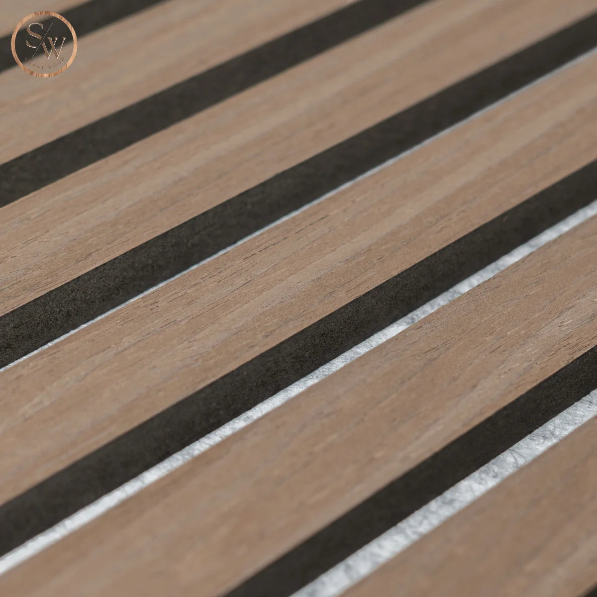 Premium - Akustikpanel - Grå filt - Light Brown Oak