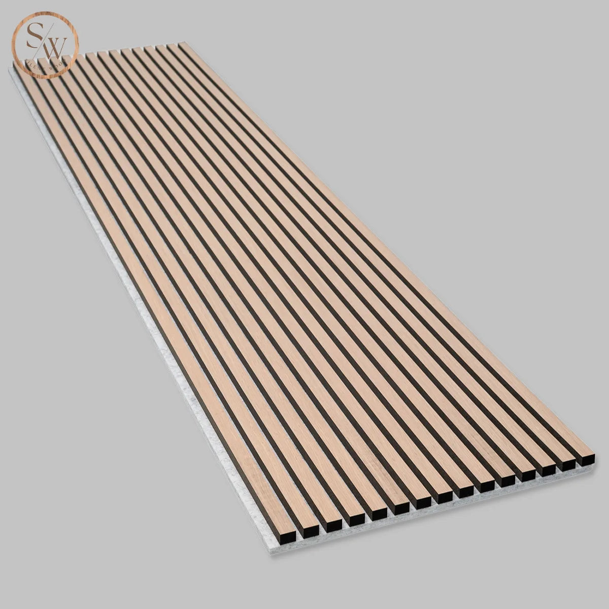 Premium - Akustikpanel - Grå filt - Light Oak