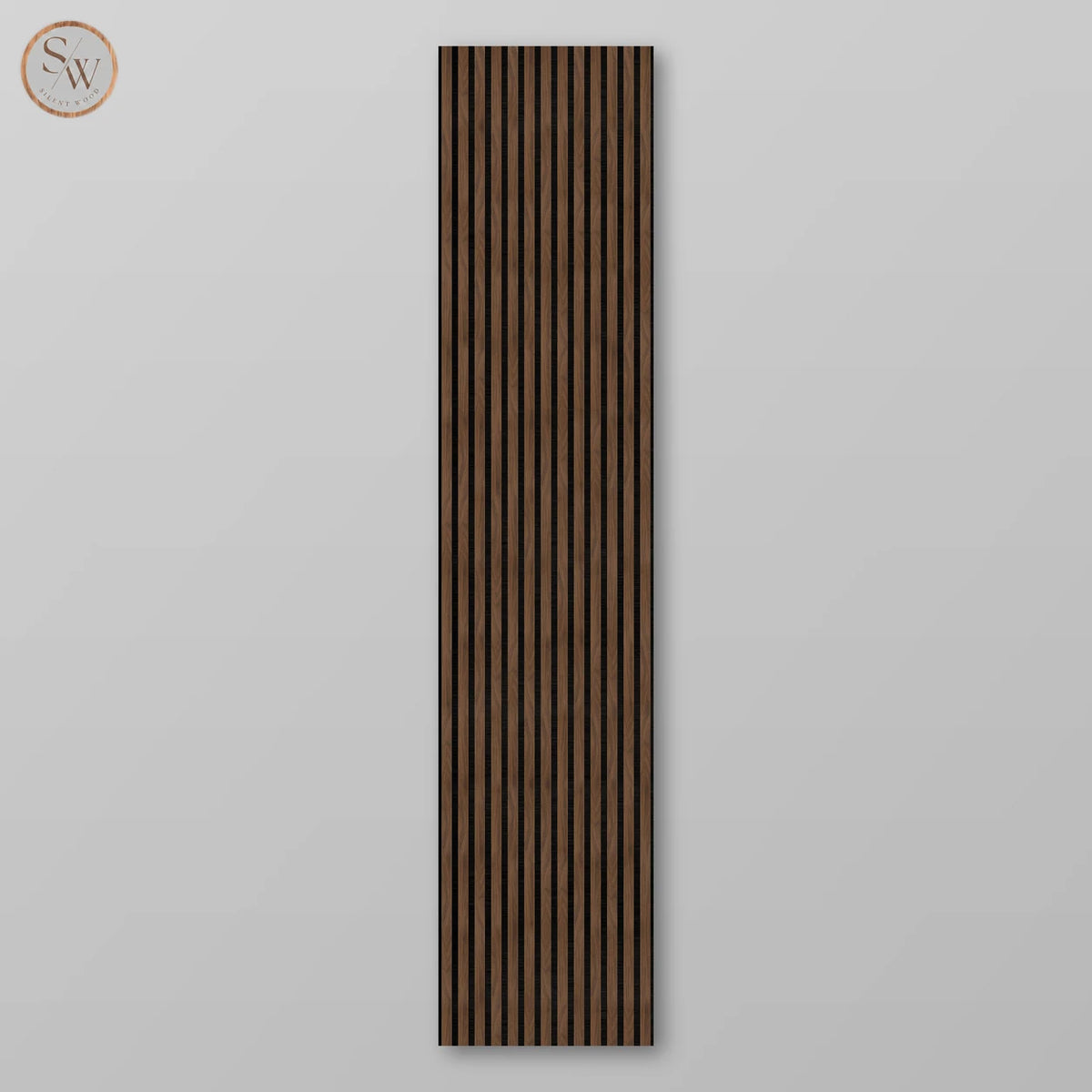 Classic akustikpanel i Walnut set forfra, helt panel