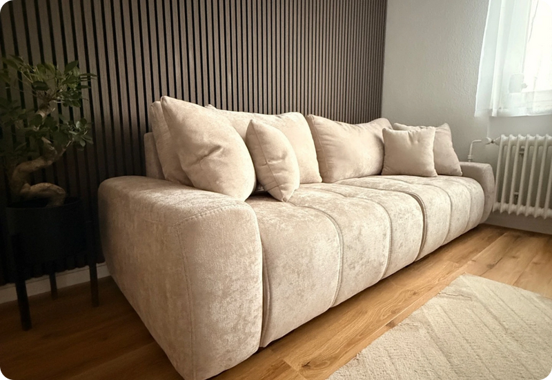 Opsætning bag sofa