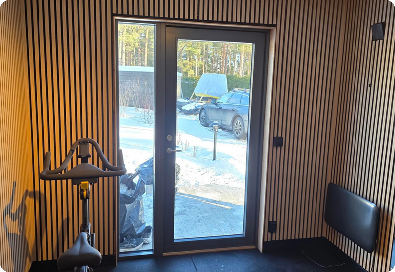 Fitness center med paneler