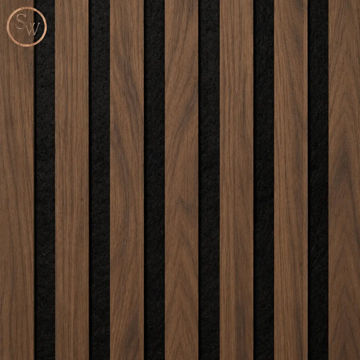 Akustikpanel i Walnut set forfra